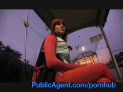 PublicAgent Lucy Gets my big cock in her behind the train station