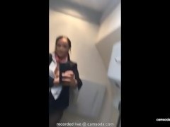 Flight attendant uses in-flight wifi to cam on camsoda!