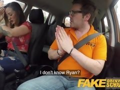 Fake Driving School Big tits Spanish learner loves sucking and hard fucking