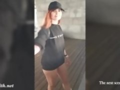 "Ass flashing in public by Jeny Smith. Bubble butt hidden spy cam"