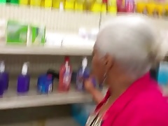 Black granny upskirt